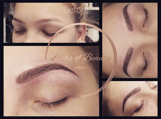 Microblading before and after photographs