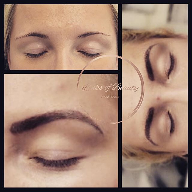 Powder brow treatment, before and after